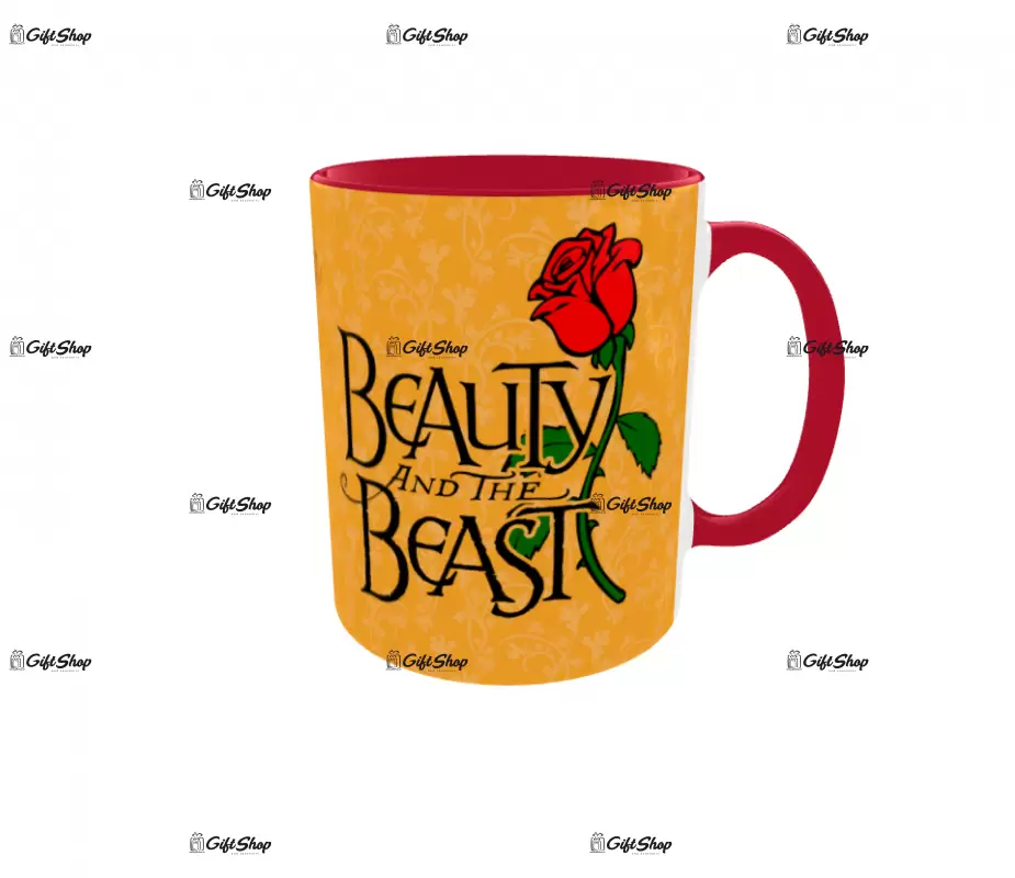 Beauty and the beast, cana din ceramica, 330ml, model 6