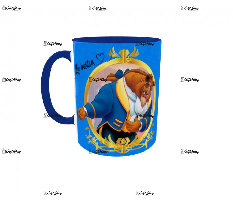 Beauty and the beast, cana din ceramica, 330ml, model 7