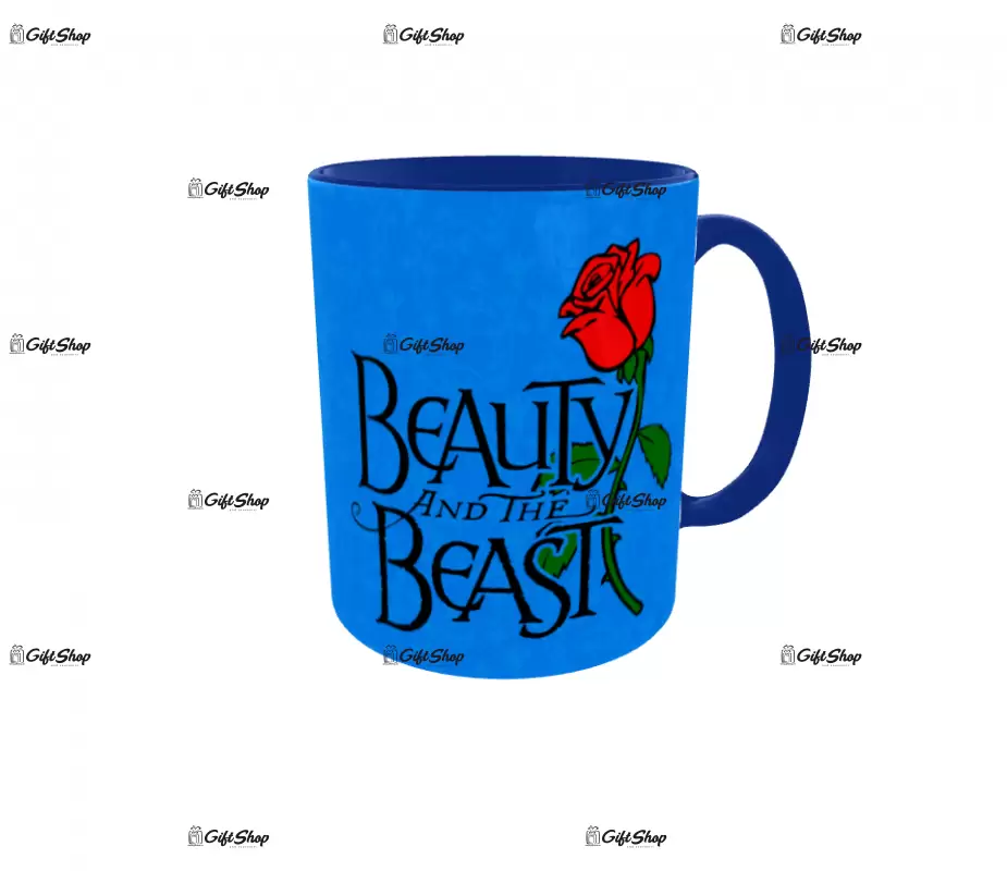 Beauty and the beast, cana din ceramica, 330ml, model 7