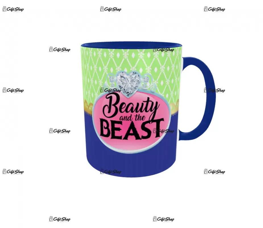 Beauty and the beast, cana din ceramica, 330ml, model 9