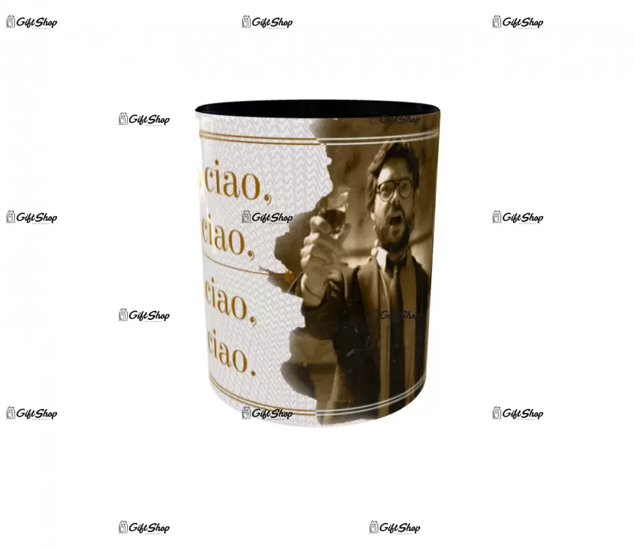 La casa de papel, cana din ceramica, 330ml, model 1