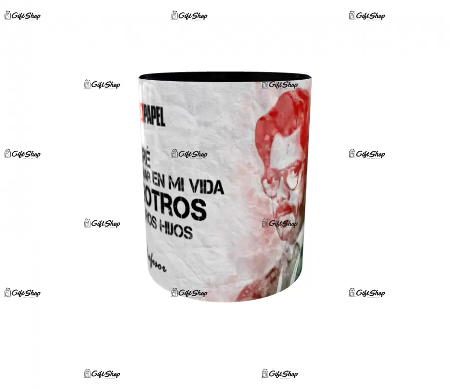 La casa de papel, cana din ceramica, 330ml, model 5