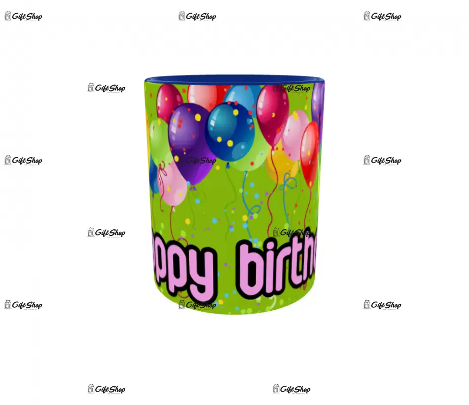 Happy birthday, cana din ceramica, 330ml, model 1