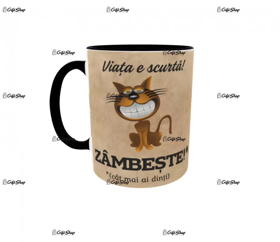Zambeste, cana din ceramica, 330ml