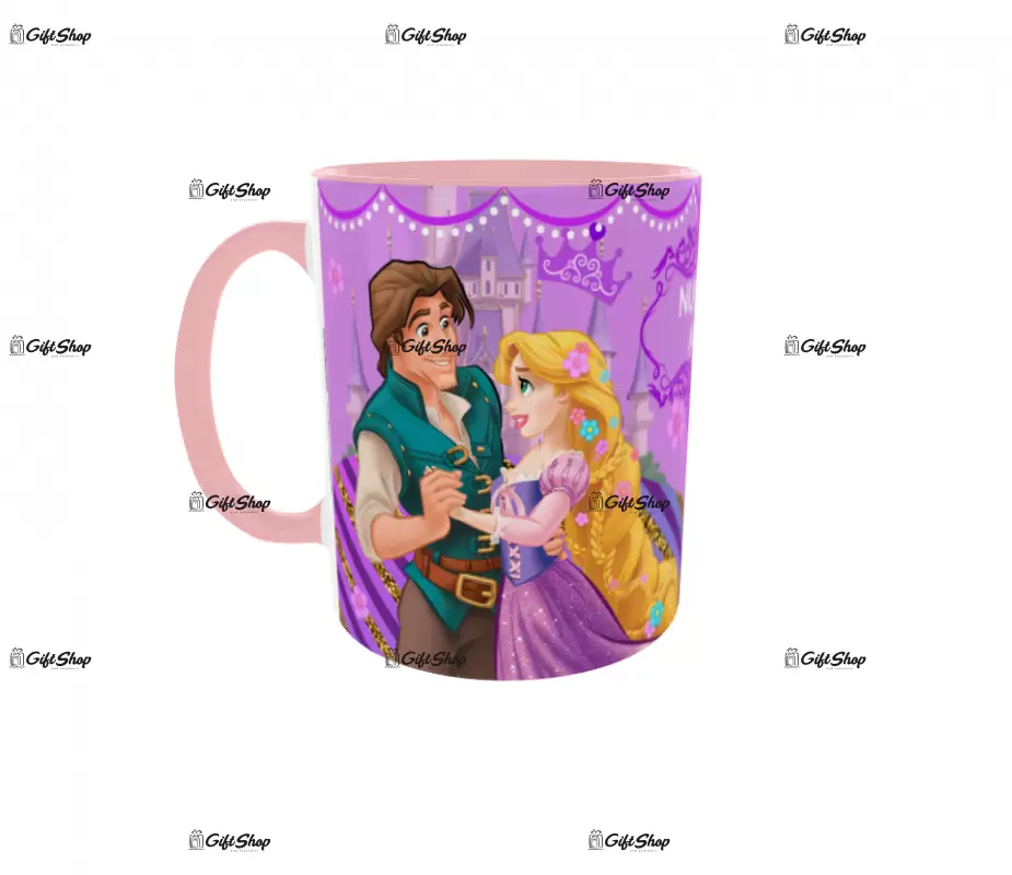 Rapunzel, model 4, cana din ceramica, 330ml, personalizata cu poza si text