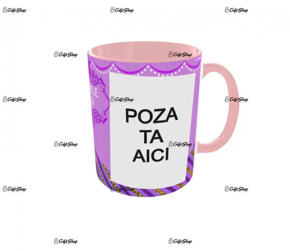 Rapunzel, model 4, cana din ceramica, 330ml, personalizata cu poza si text