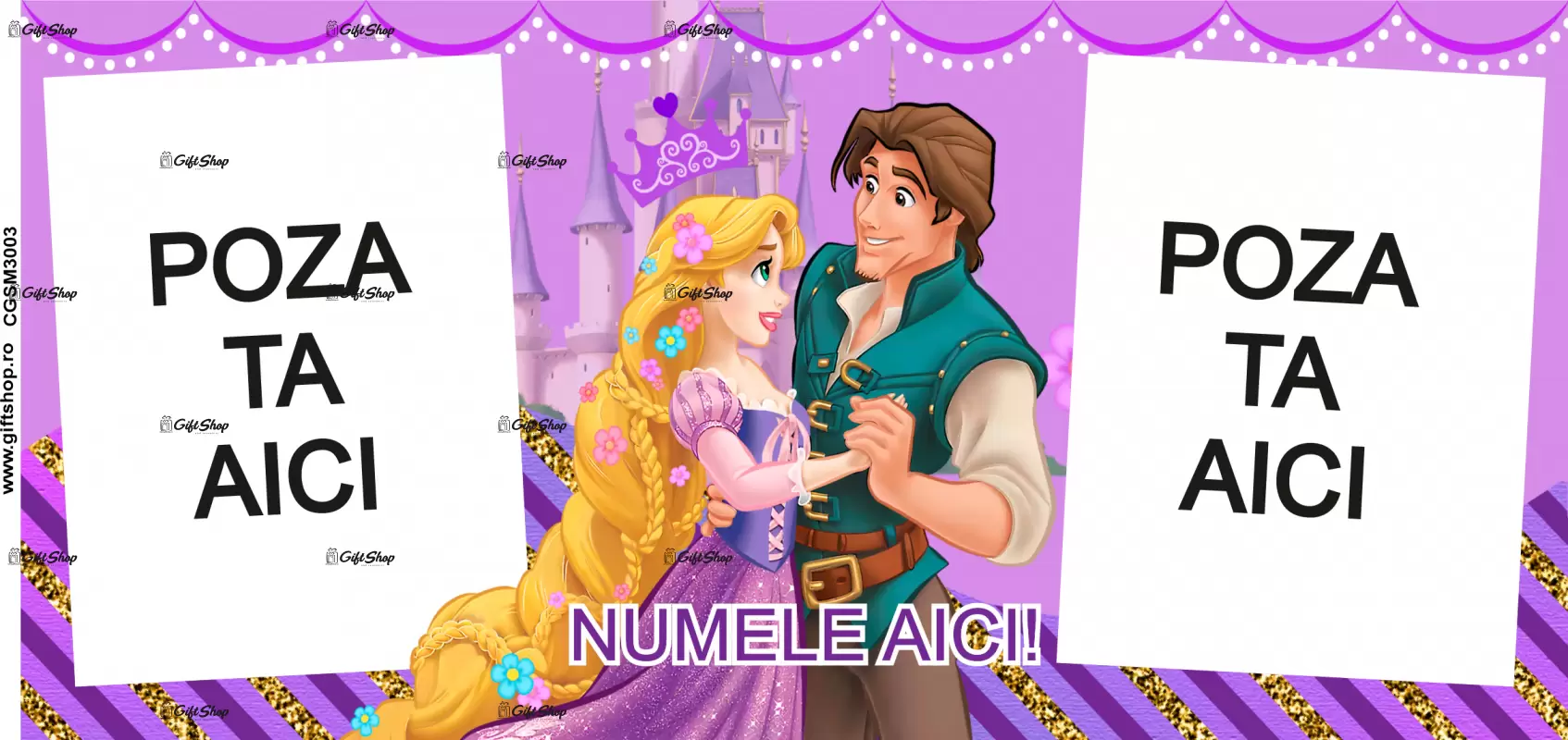 Rapunzel, model 5, cana din ceramica, 330ml, personalizata cu poza si text