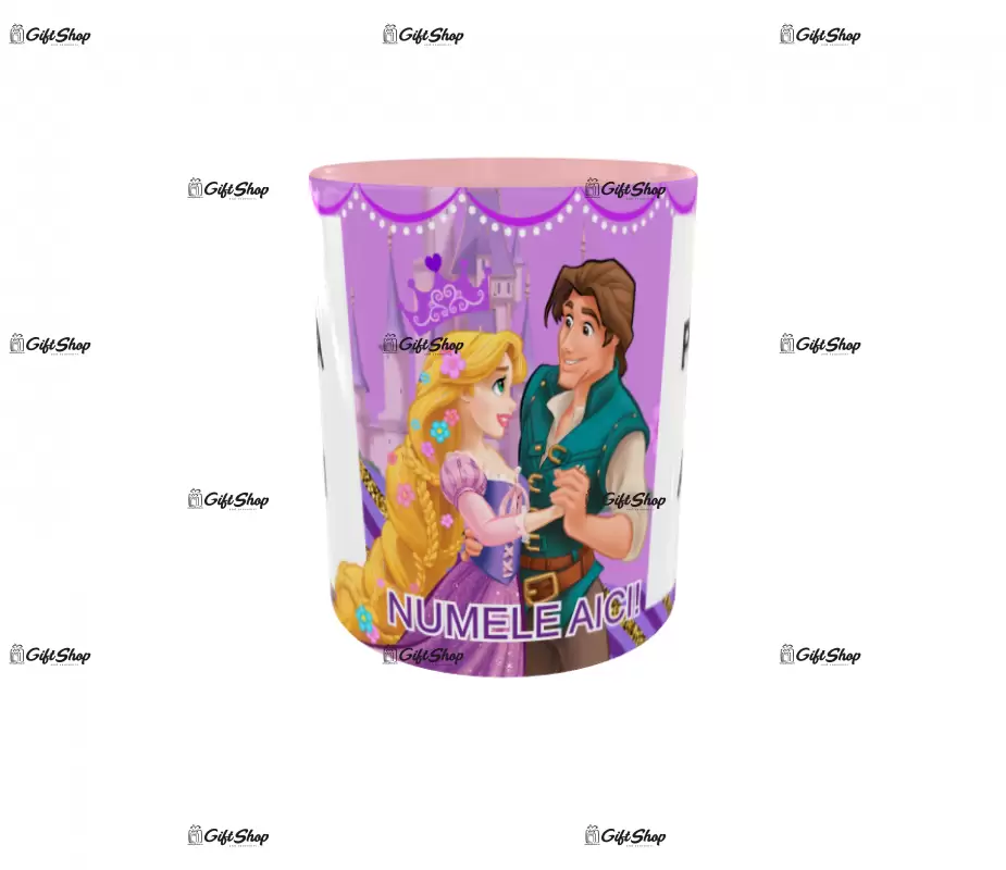 Rapunzel, model 5, cana din ceramica, 330ml, personalizata cu poza si text
