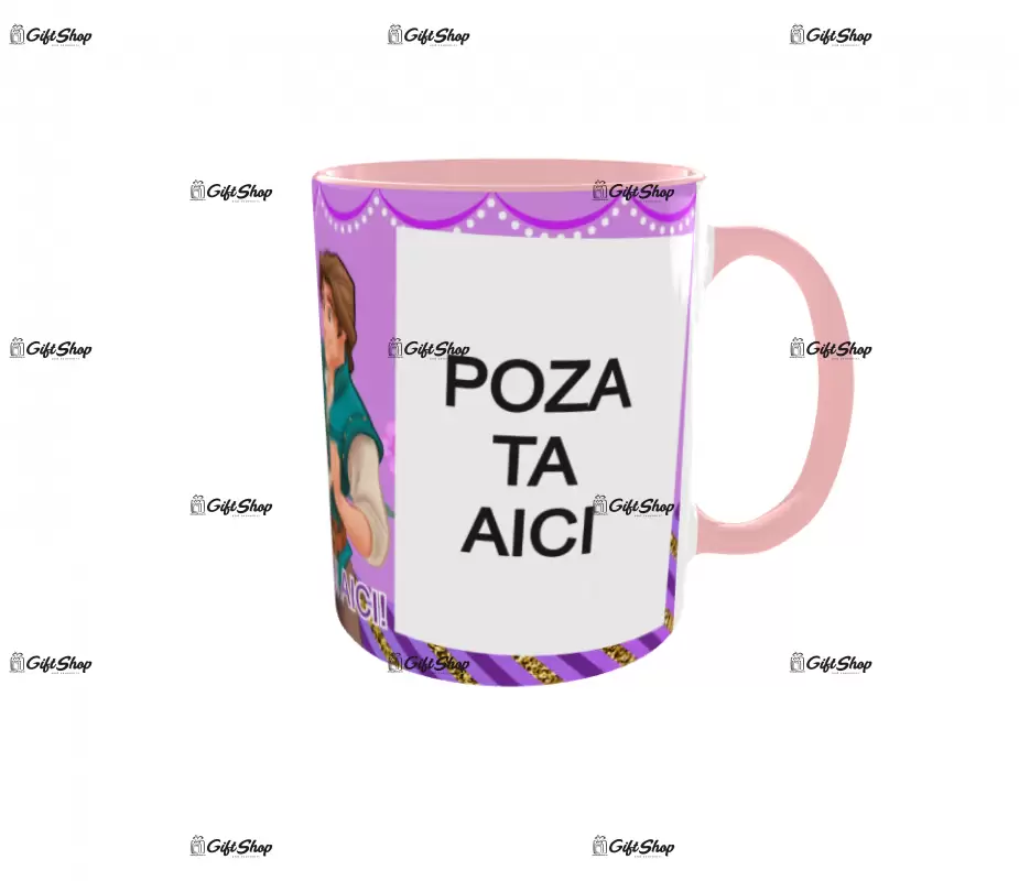 Rapunzel, model 5, cana din ceramica, 330ml, personalizata cu poza si text