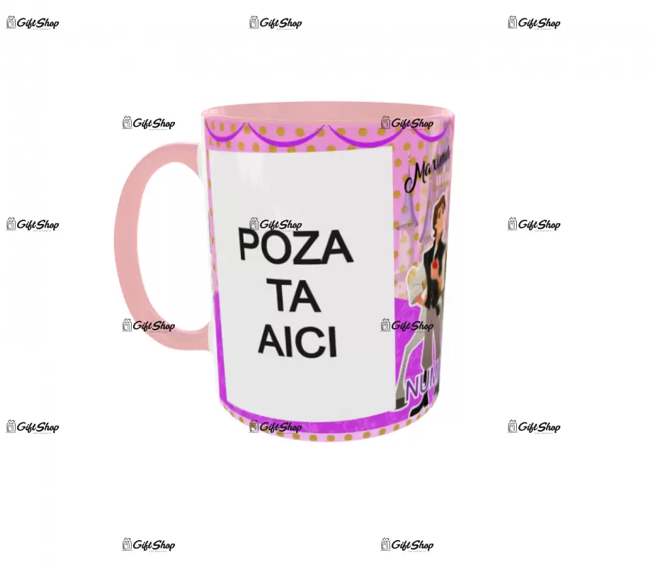 Rapunzel, model 8, cana din ceramica, 330ml, personalizata cu poza si text