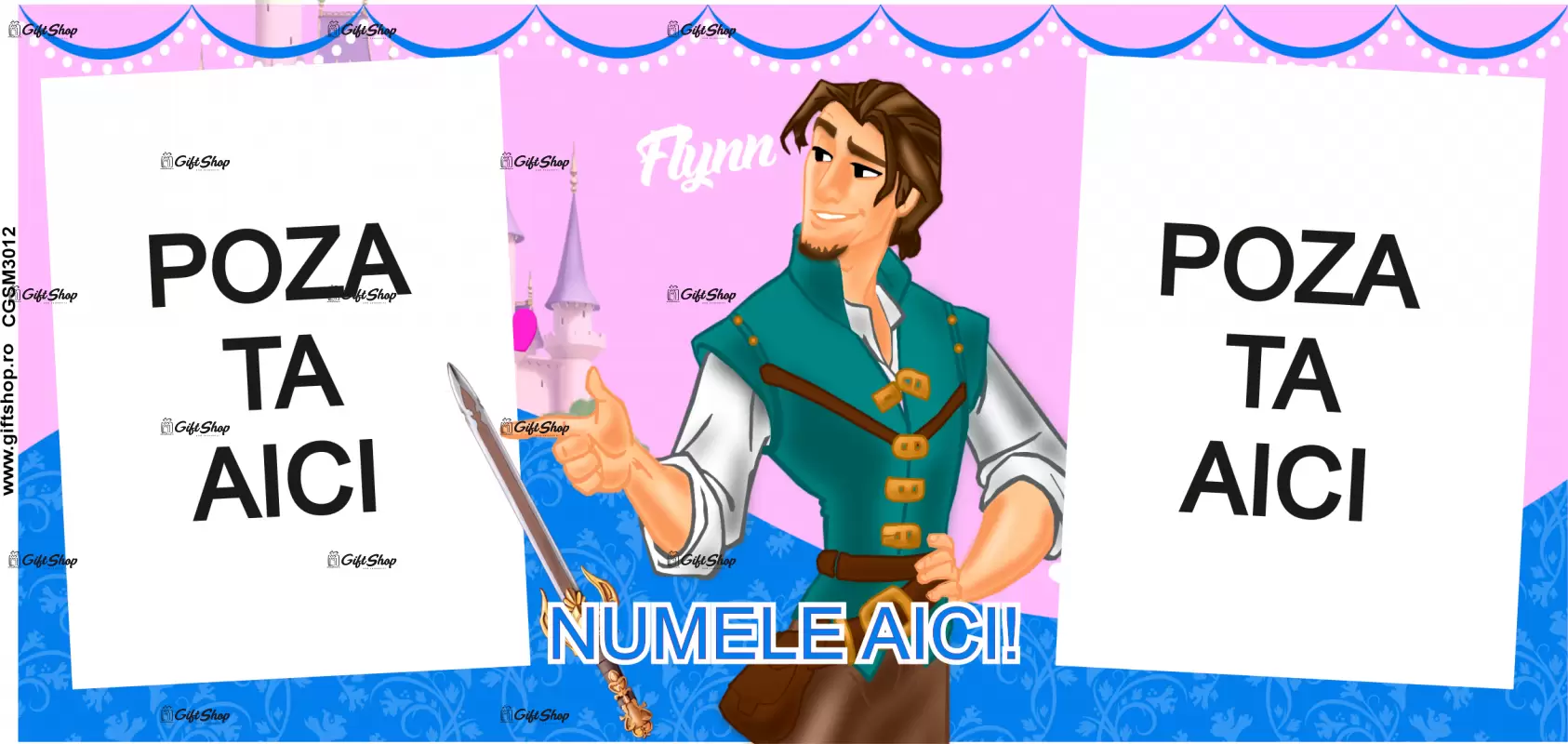 Flynn, model 2, cana din ceramica, 330ml, personalizata cu poza si text