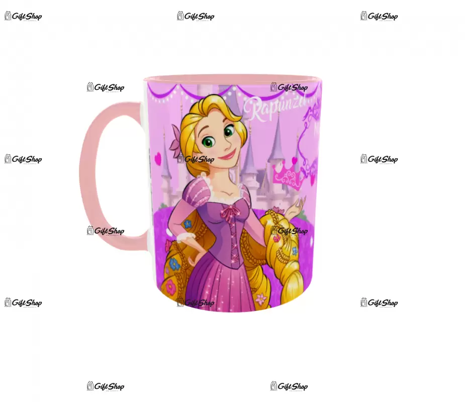 Rapunzel, model 9, cana din ceramica, 330ml, personalizata cu poza si text