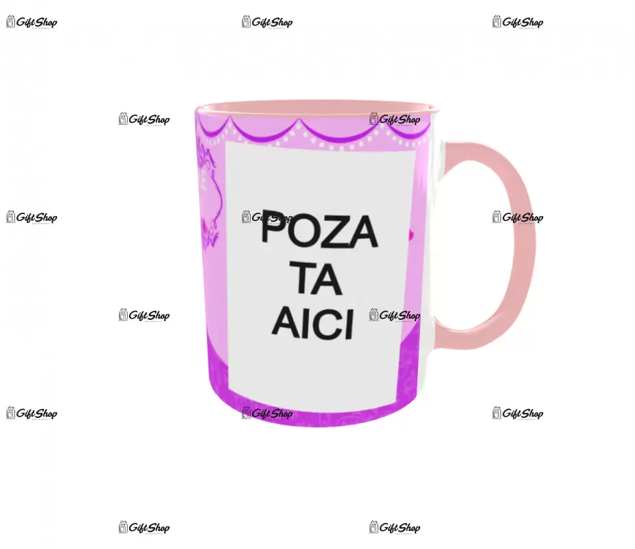 Rapunzel, model 9, cana din ceramica, 330ml, personalizata cu poza si text