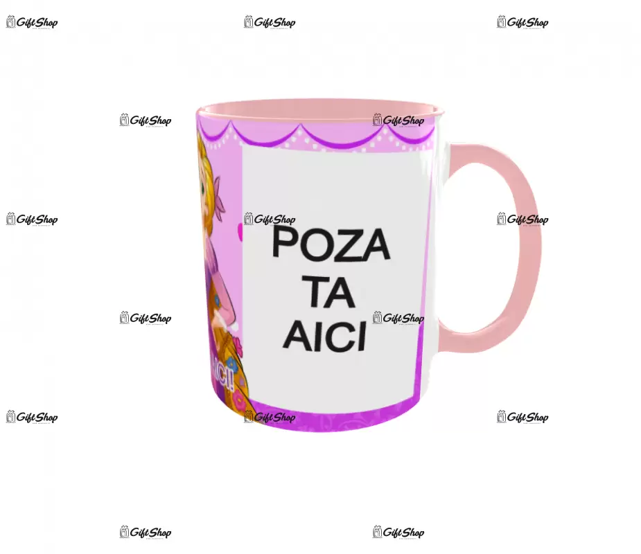 Rapunzel, model 10, cana din ceramica, 330ml, personalizata cu poza si text