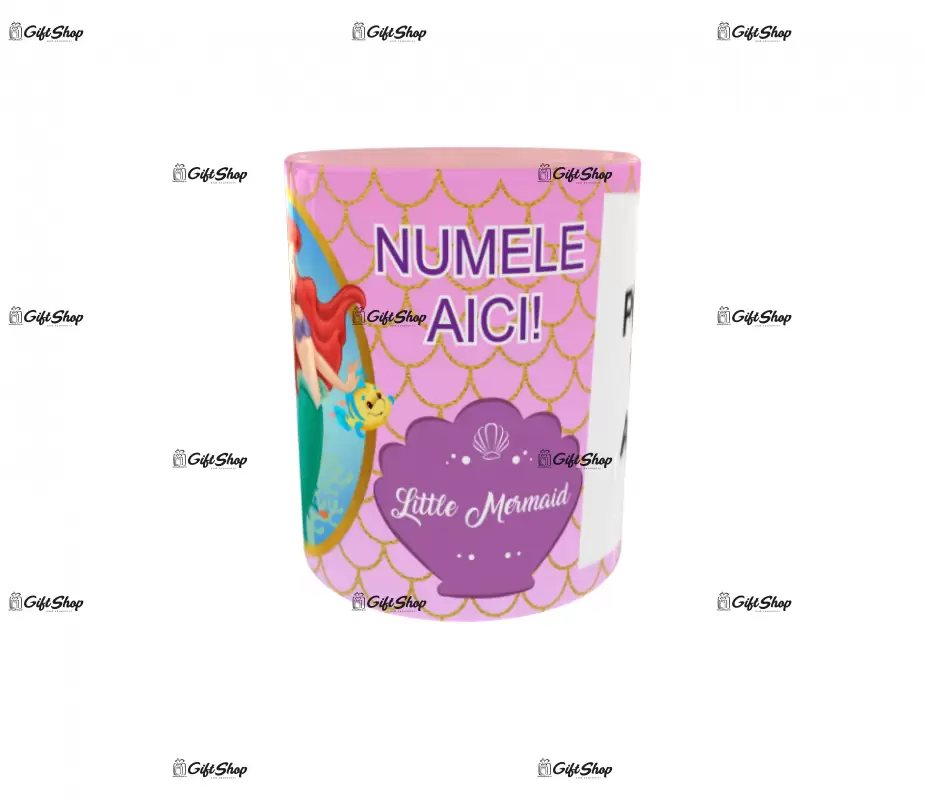 Little mermaid, model 4, cana din ceramica, 330ml, personalizata cu poza si text