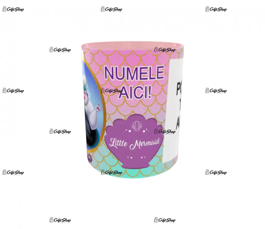 Ursula, model 1, cana din ceramica, 330ml, personalizata cu poza si text