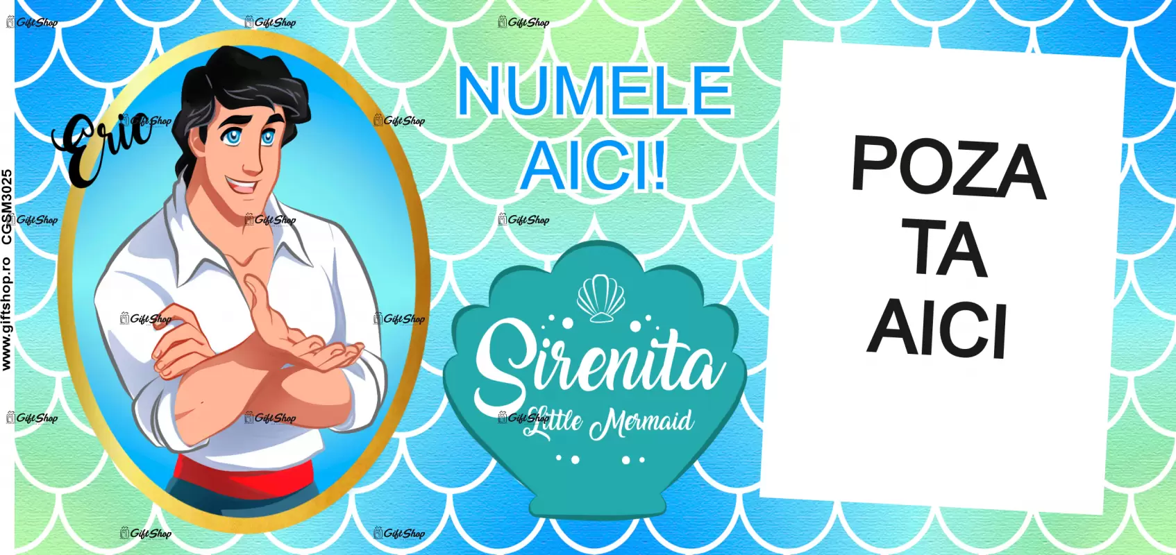 Eric, model 1, cana din ceramica, 330ml, personalizata cu poza si text