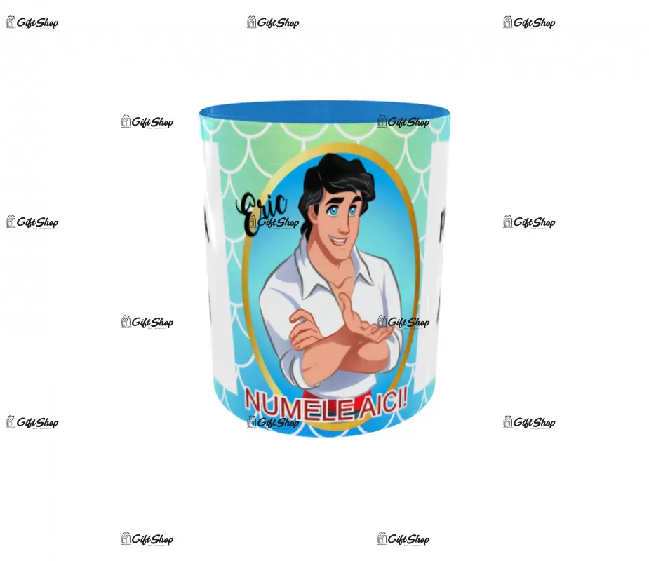 Eric, model 2, cana din ceramica, 330ml, personalizata cu 2 poze si 1 text
