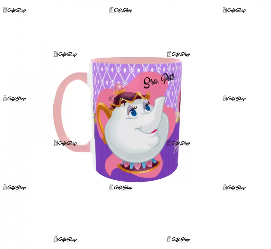 Beauty and the beast, model 1, cana din ceramica, 330ml, personalizata cu poza si text