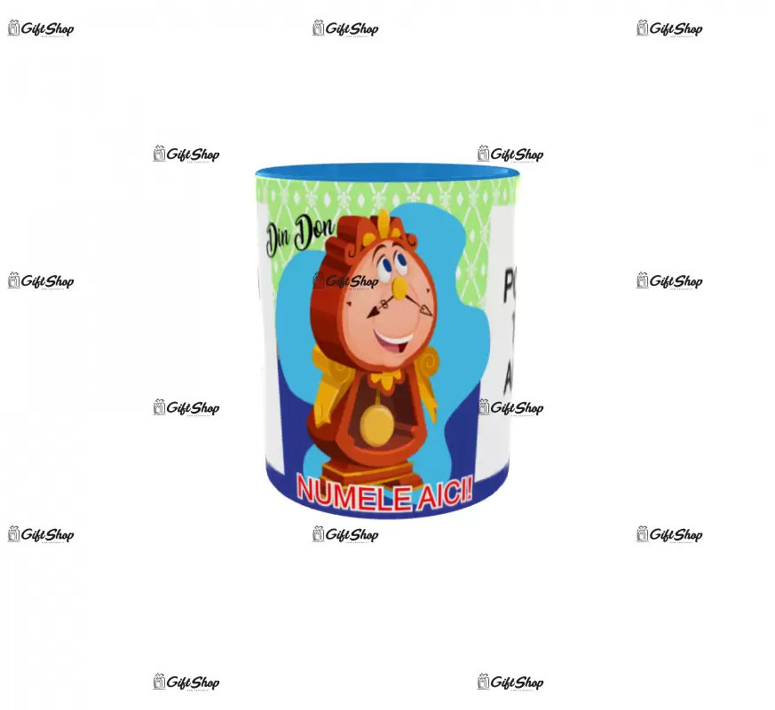 Beauty and the beast, model 16, cana din ceramica, 330ml, personalizata cu 2 poze si 1 text