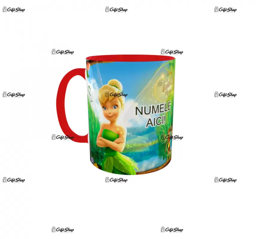 Tinker bell, model 1, cana din ceramica, 330ml, personalizata cu poza si text