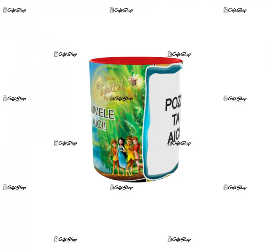 Tinker bell, model 1, cana din ceramica, 330ml, personalizata cu poza si text