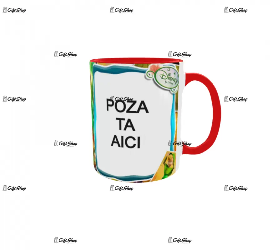 Tinker bell, model 1, cana din ceramica, 330ml, personalizata cu poza si text