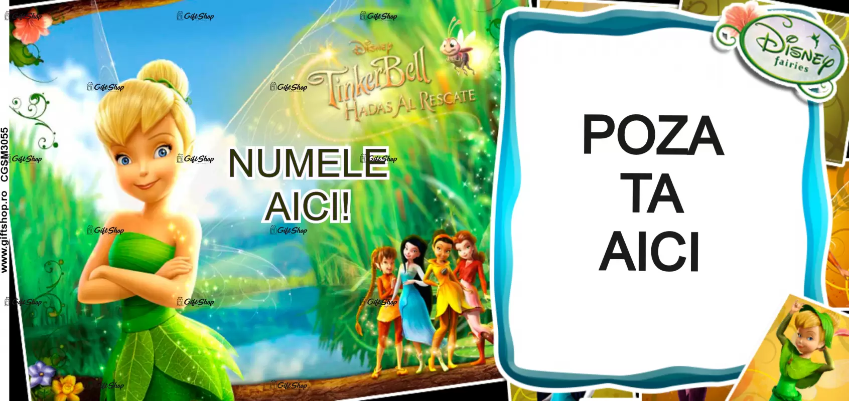 Tinker bell, model 1, cana din ceramica, 330ml, personalizata cu poza si text
