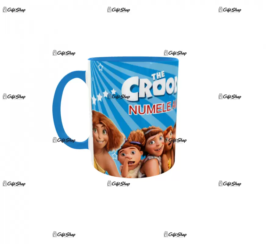 The croods, model 1, cana din ceramica, 330ml, personalizata cu poza si text
