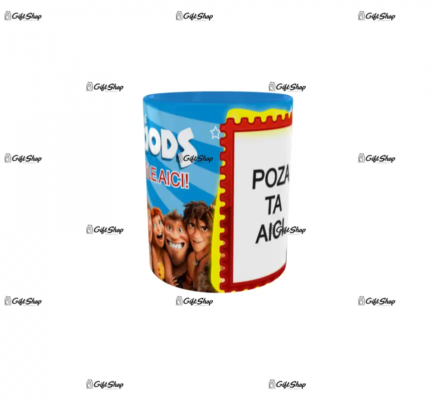 The croods, model 1, cana din ceramica, 330ml, personalizata cu poza si text