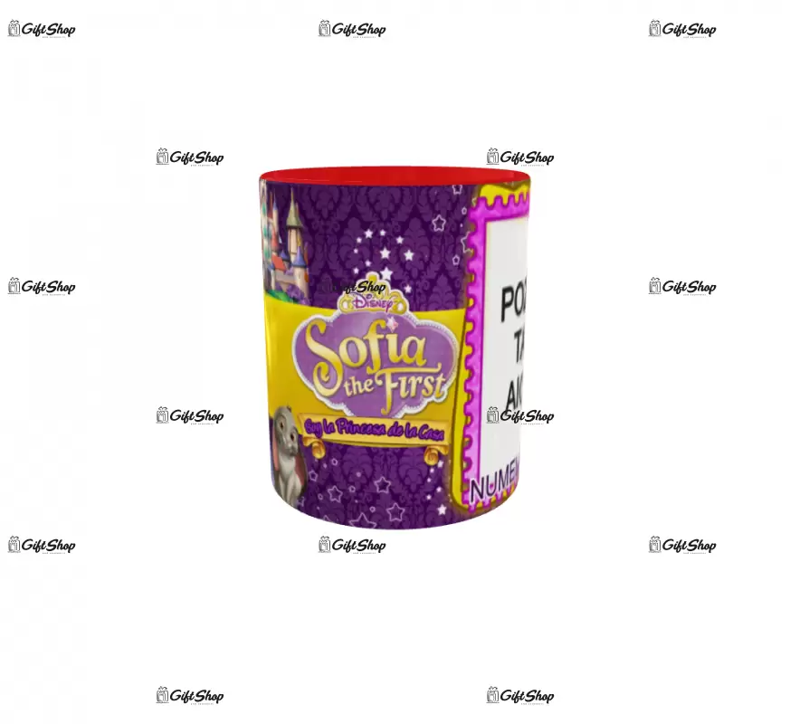 Sofia, model 1, cana din ceramica, 330ml, personalizata cu poza si text