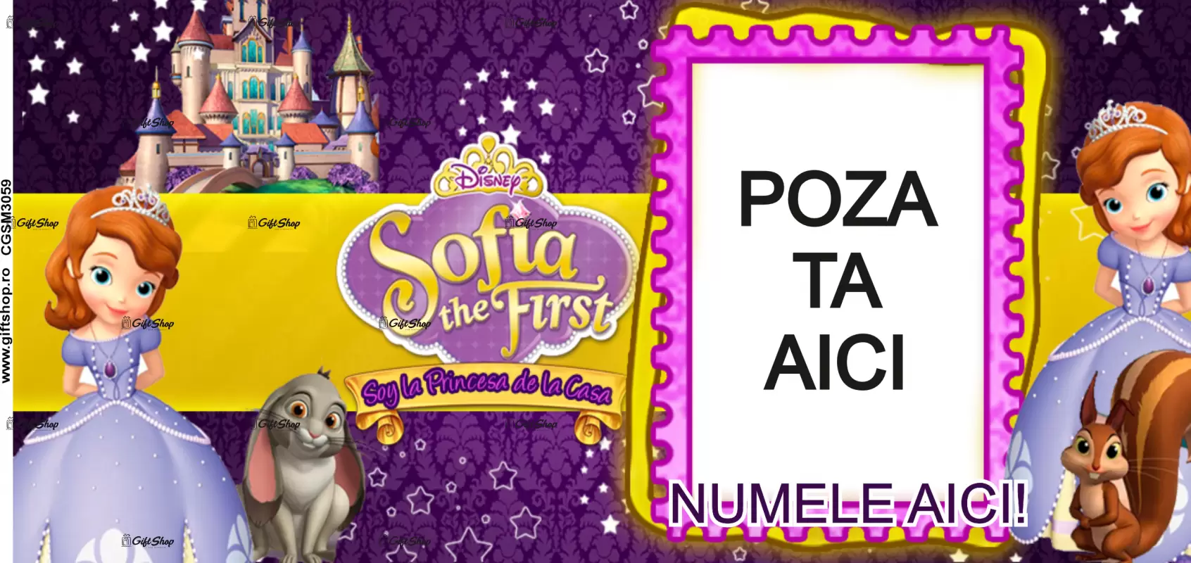 Sofia, model 1, cana din ceramica, 330ml, personalizata cu poza si text