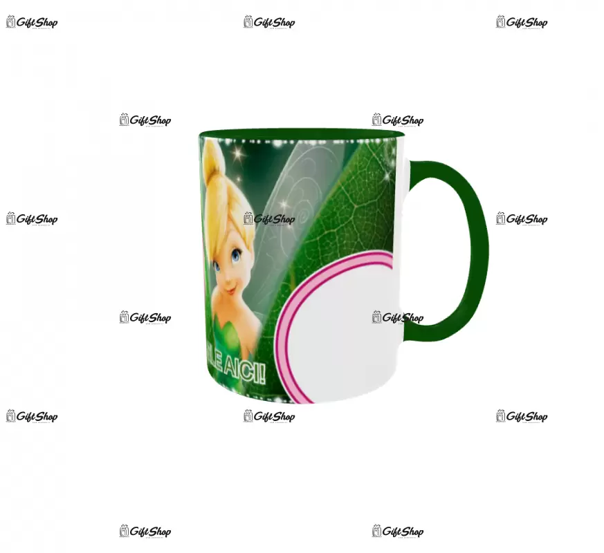 Tinker bell, model 2, cana din ceramica, 330ml, personalizata cu poza si text