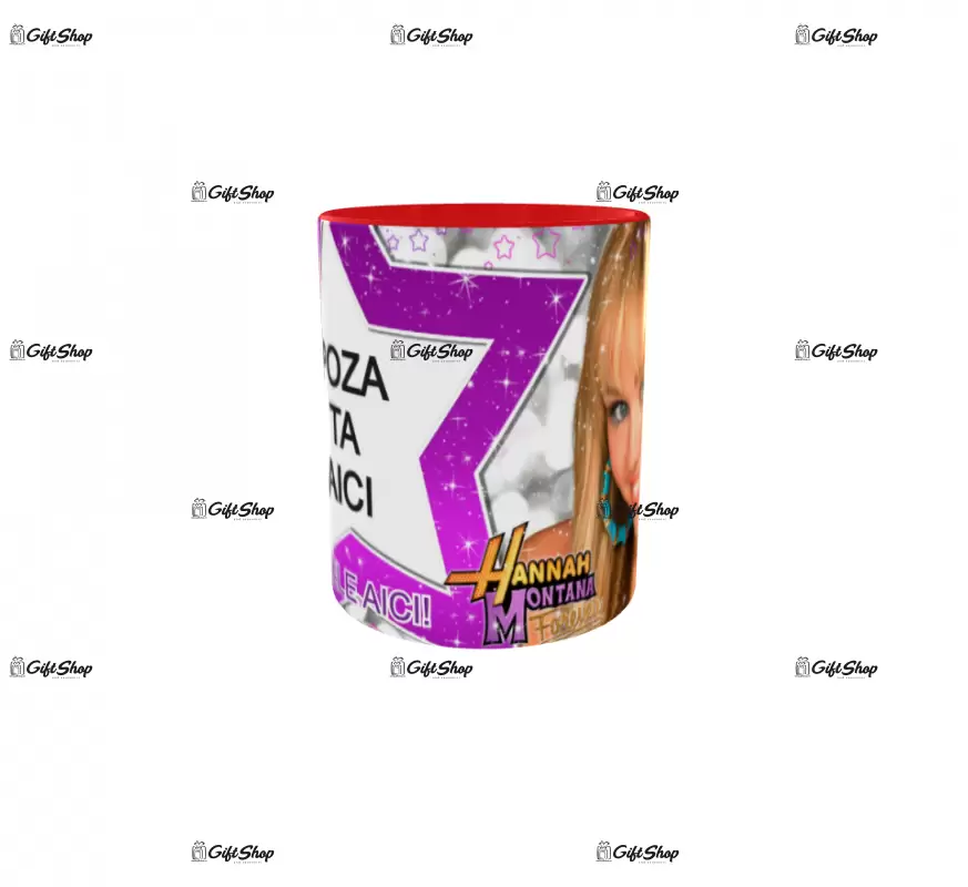 Hannah montana, model 1, cana din ceramica, 330ml, personalizata cu poza si text