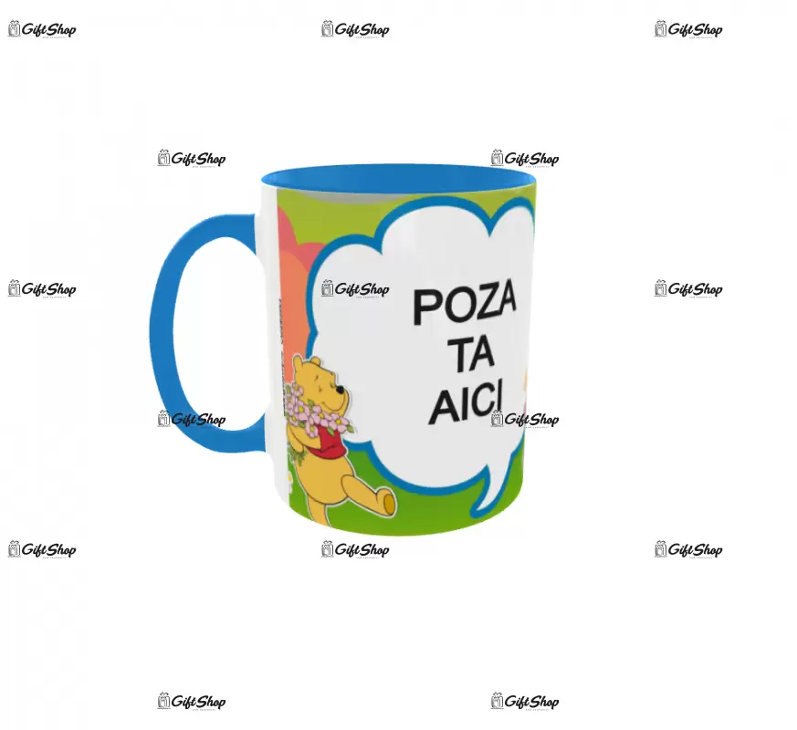 Winne the pooh, model 2, cana din ceramica, 330ml, personalizata cu poza si text