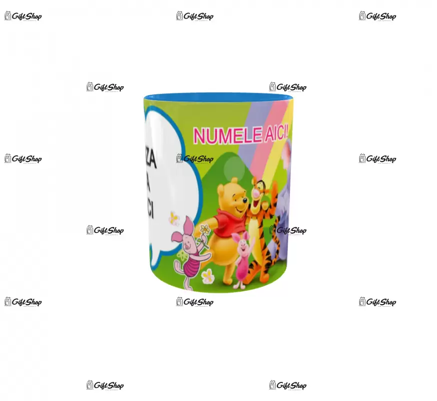 Winne the pooh, model 2, cana din ceramica, 330ml, personalizata cu poza si text