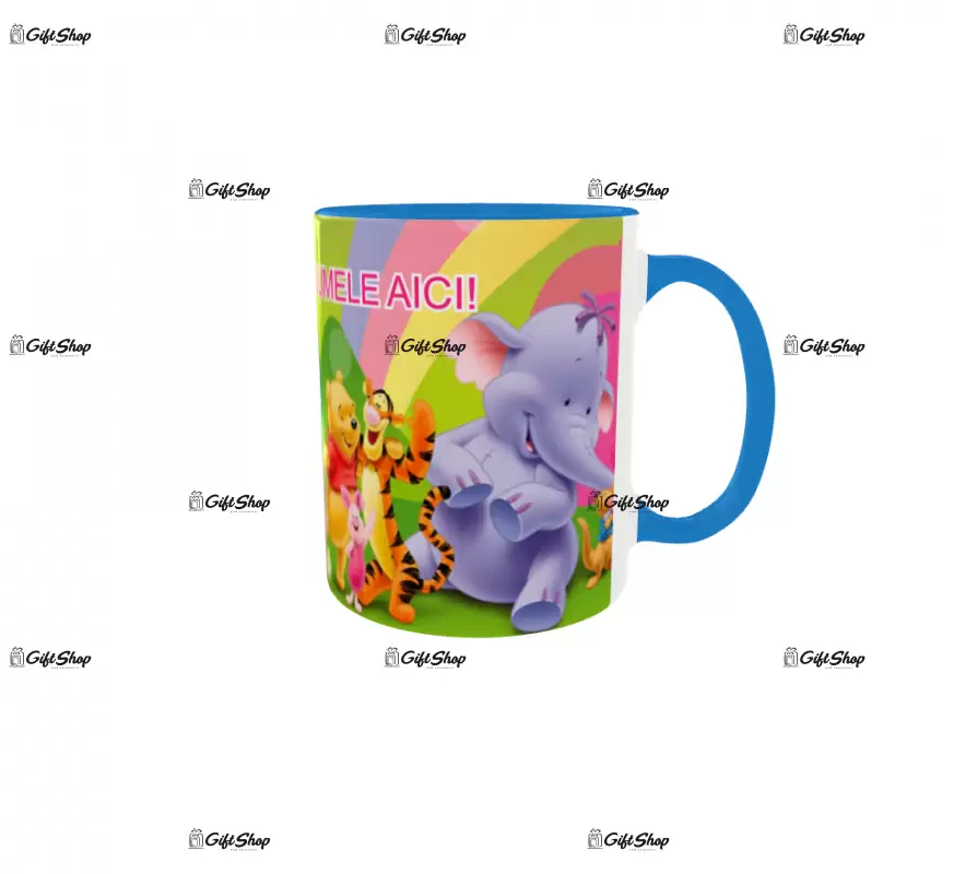 Winne the pooh, model 2, cana din ceramica, 330ml, personalizata cu poza si text