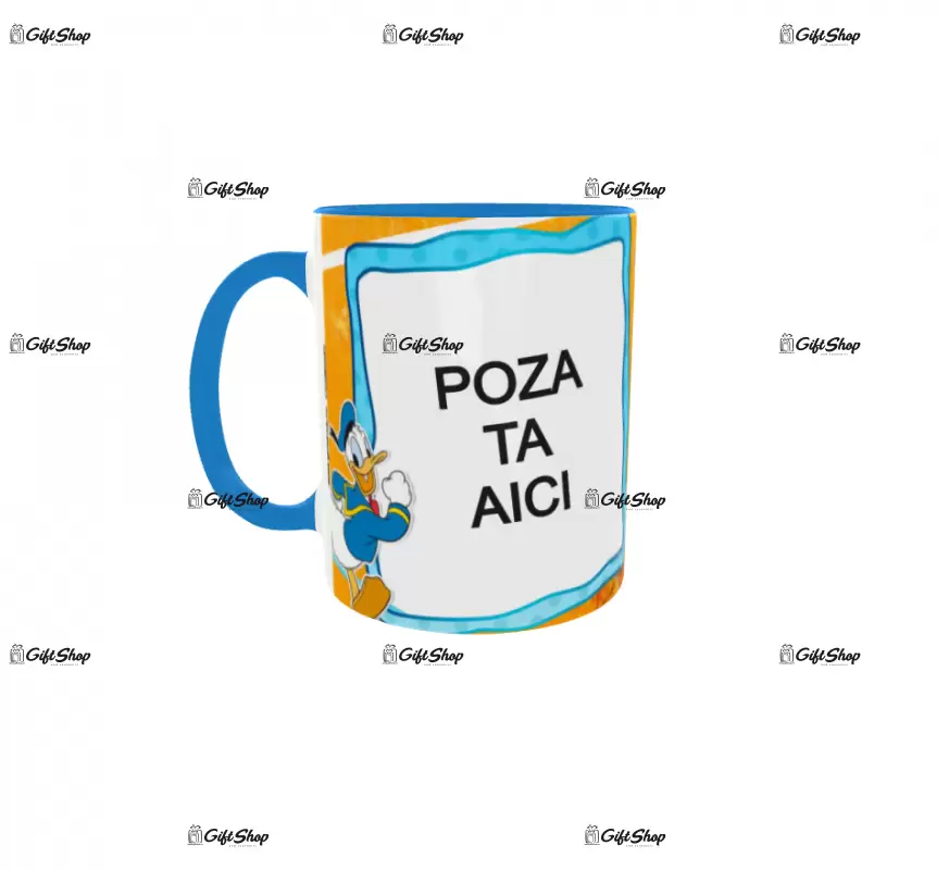 Donald family, model 1, cana din ceramica, 330ml, personalizata cu poza si text