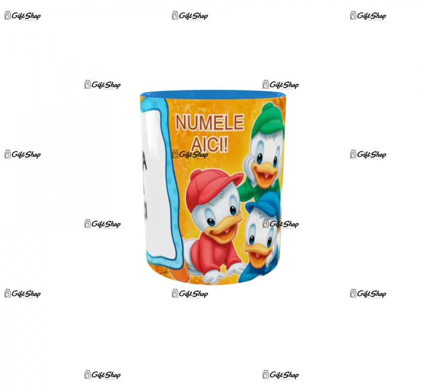 Donald family, model 1, cana din ceramica, 330ml, personalizata cu poza si text