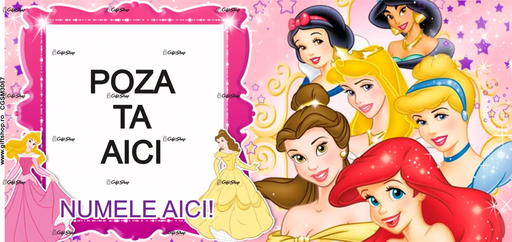 Princesses, model 1, cana din ceramica, 330ml, personalizata cu poza si text