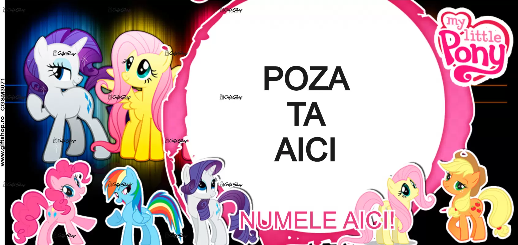My little pony, model 1, cana din ceramica, 330ml, personalizata cu poza si text