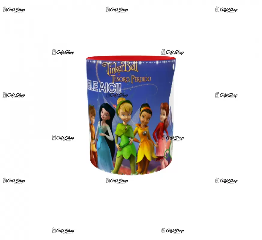 Tinker bell, model 3, cana din ceramica, 330ml, personalizata cu poza si text