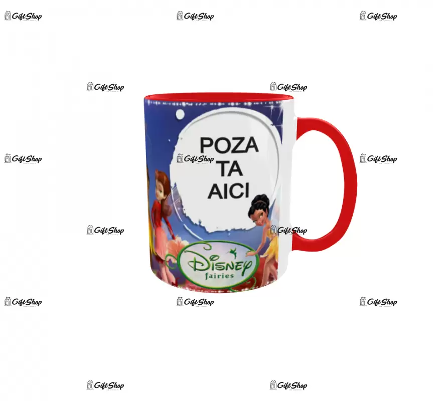 Tinker bell, model 3, cana din ceramica, 330ml, personalizata cu poza si text