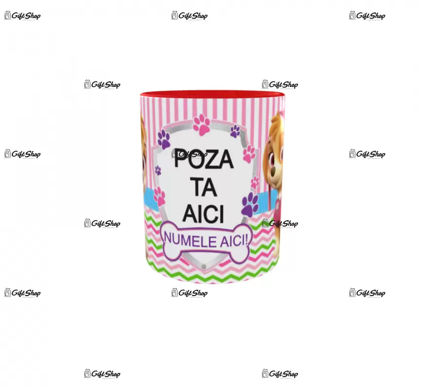 Paw patrol noggin, model 1, cana din ceramica, 330ml, personalizata cu poza si text