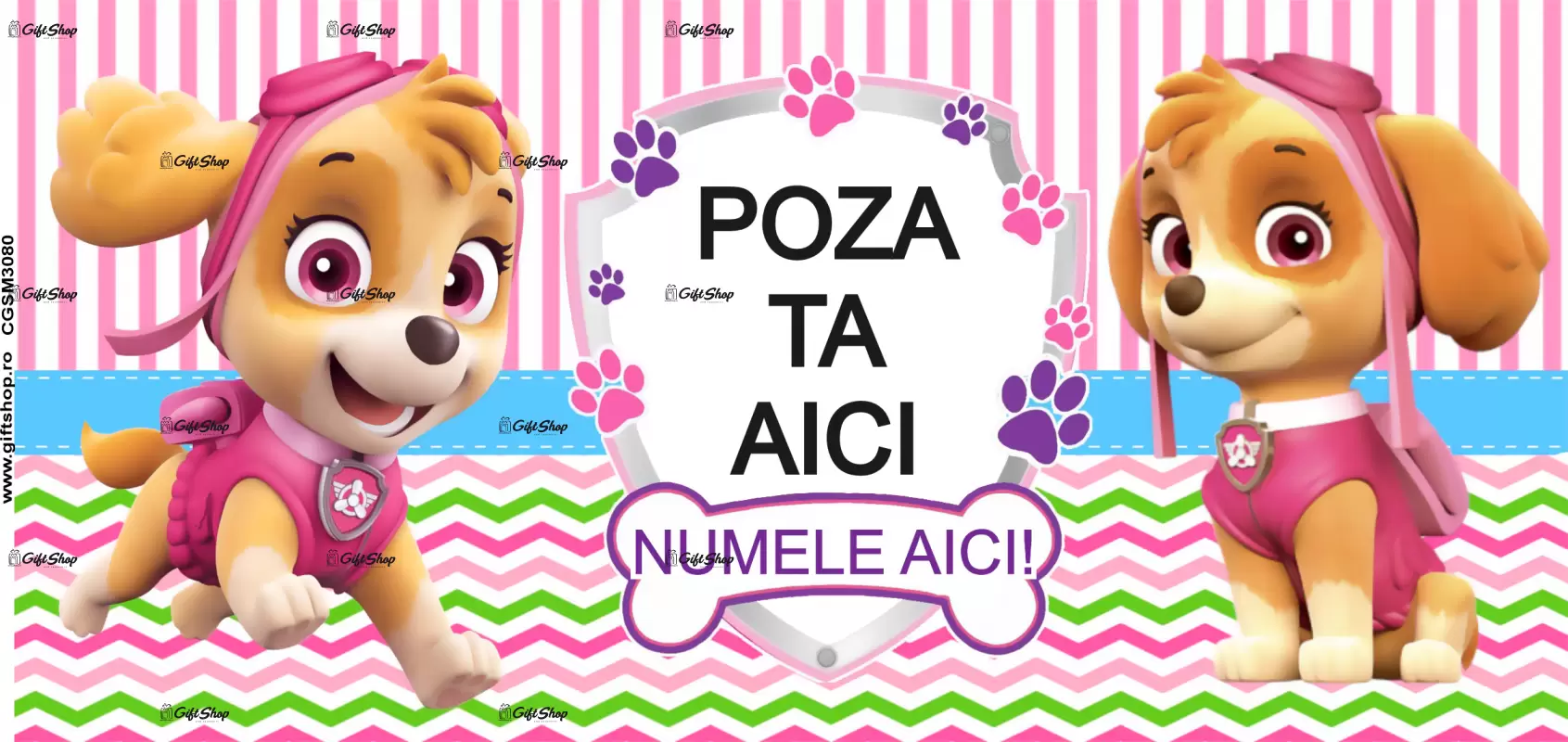 Paw patrol noggin, model 1, cana din ceramica, 330ml, personalizata cu poza si text