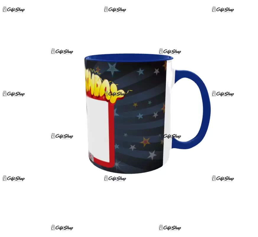 Happy birthday, model 8, cana din ceramica, 330ml, personalizata cu poza si text