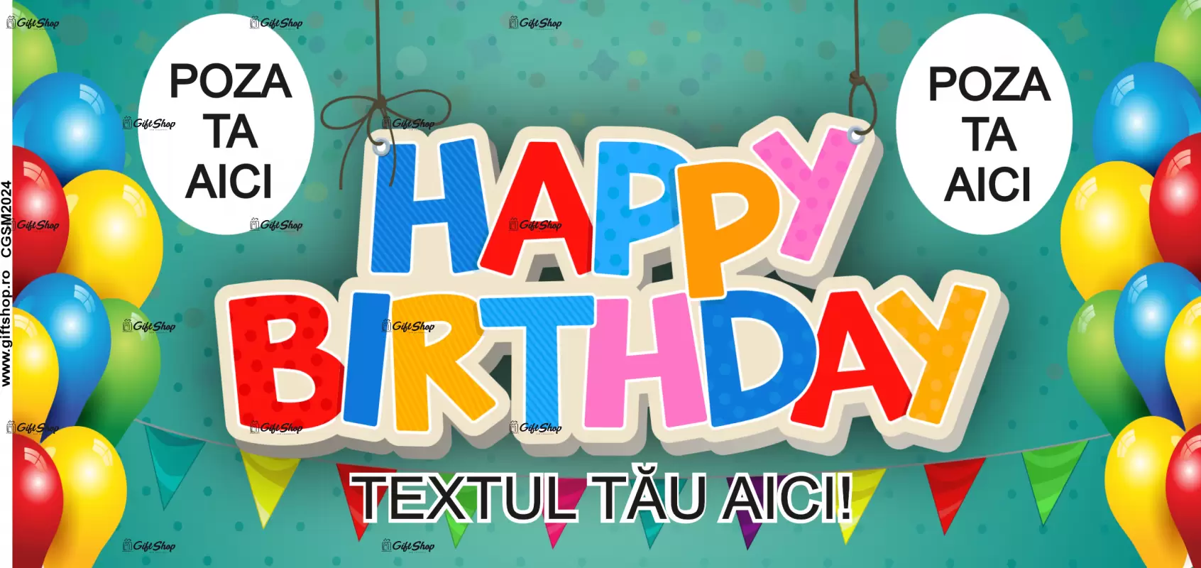 Happy birthday, model 9, cana din ceramica, 330ml, personalizata cu poza si text