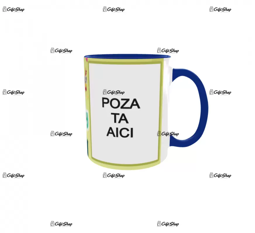 Happy birthday, model 19, cana din ceramica, 330ml, personalizata cu poza si text
