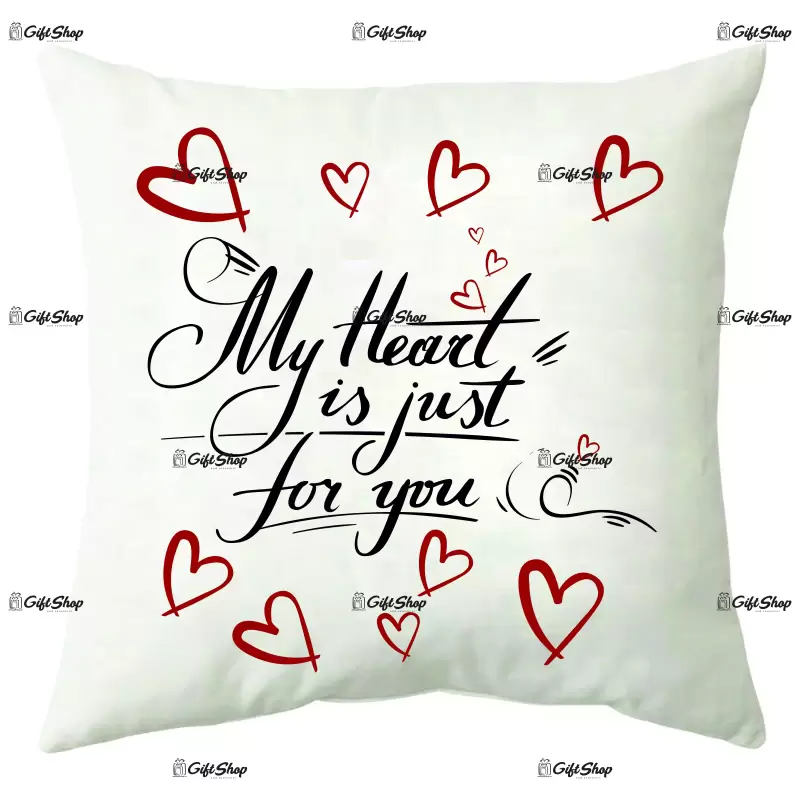 My heart is just for you, perna cu mesaj, 40 cm
