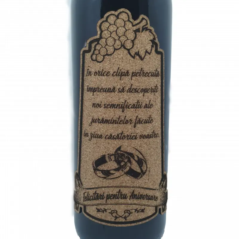 Felicitari pentru aniversare, eticheta pluta cu mesaj